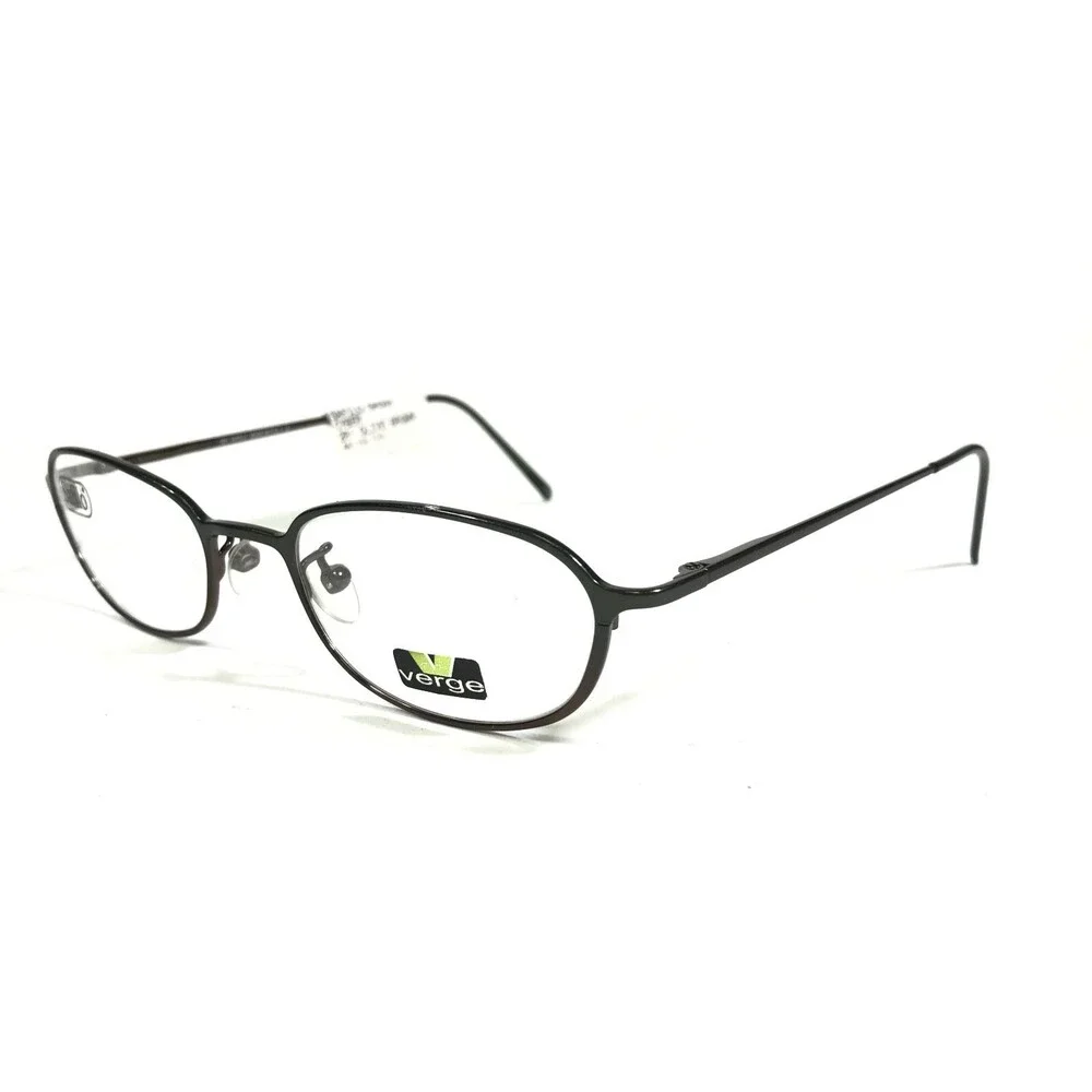 Safilo VERGE CYBER 2R1 Eyeglasses Frames Brown Green Round Full Rim 48-19-135